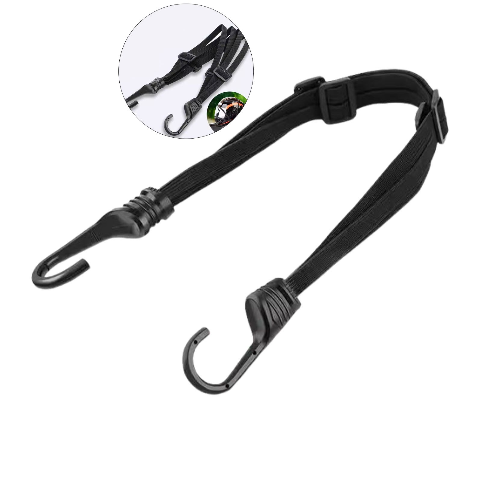 WNFJR Bungee Cord with Dual Hooks, High Elastic Bungee Cords Outdoor Four-Strand Split Tie Down Straps for Motorcycle Helmet, Bicycle, Luggage Rack Securing